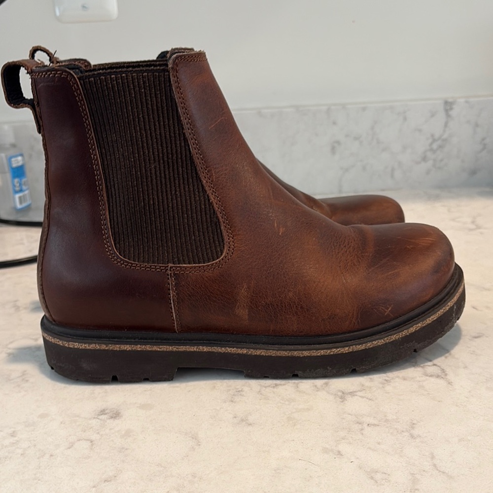 Men's Brown Leather Chelsea Boots - Classic Slip-On Style